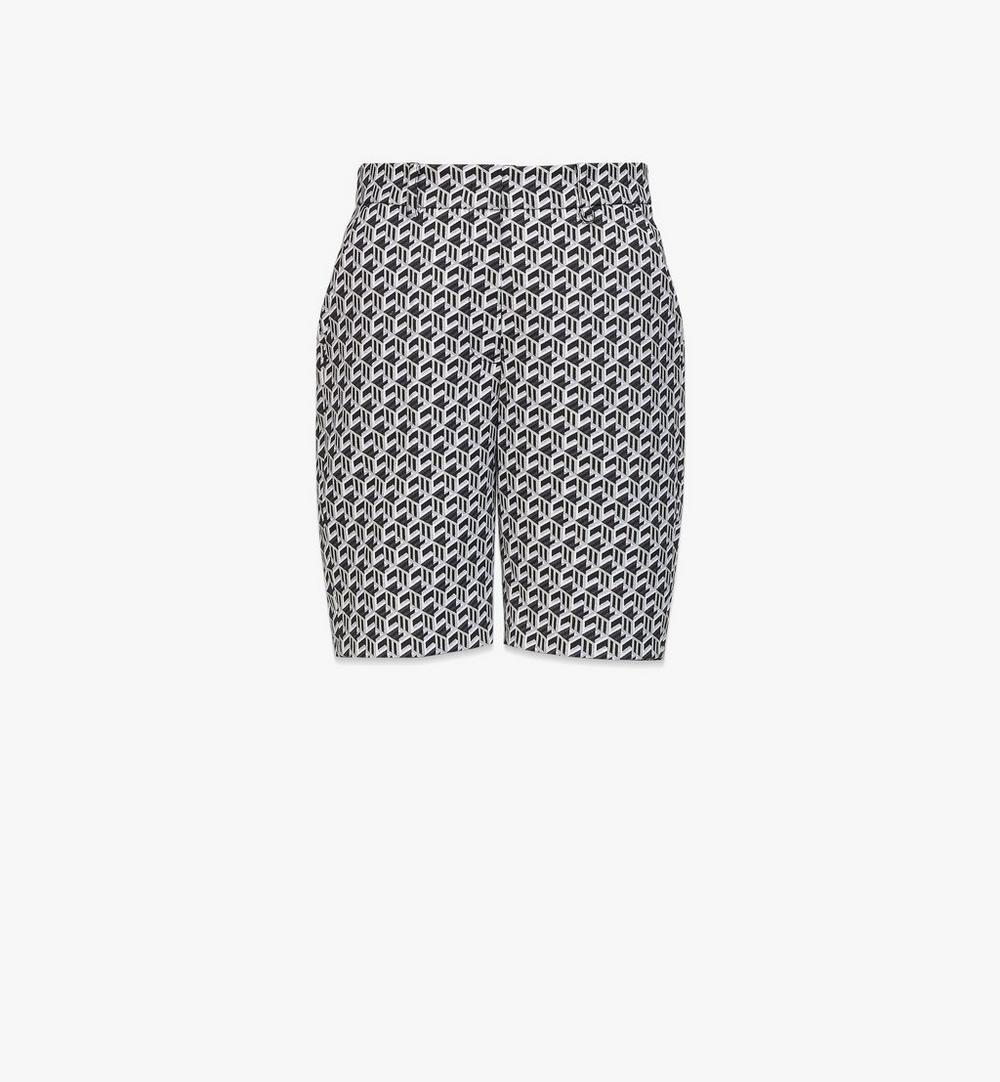 Women’s Cubic Monogram Jacquard Wool Shorts 1